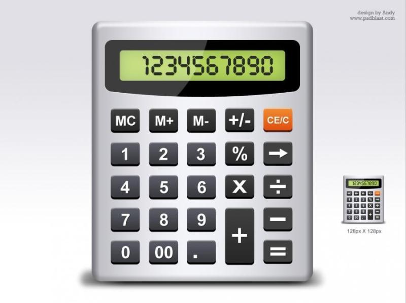 计算器图标—psd分层素材