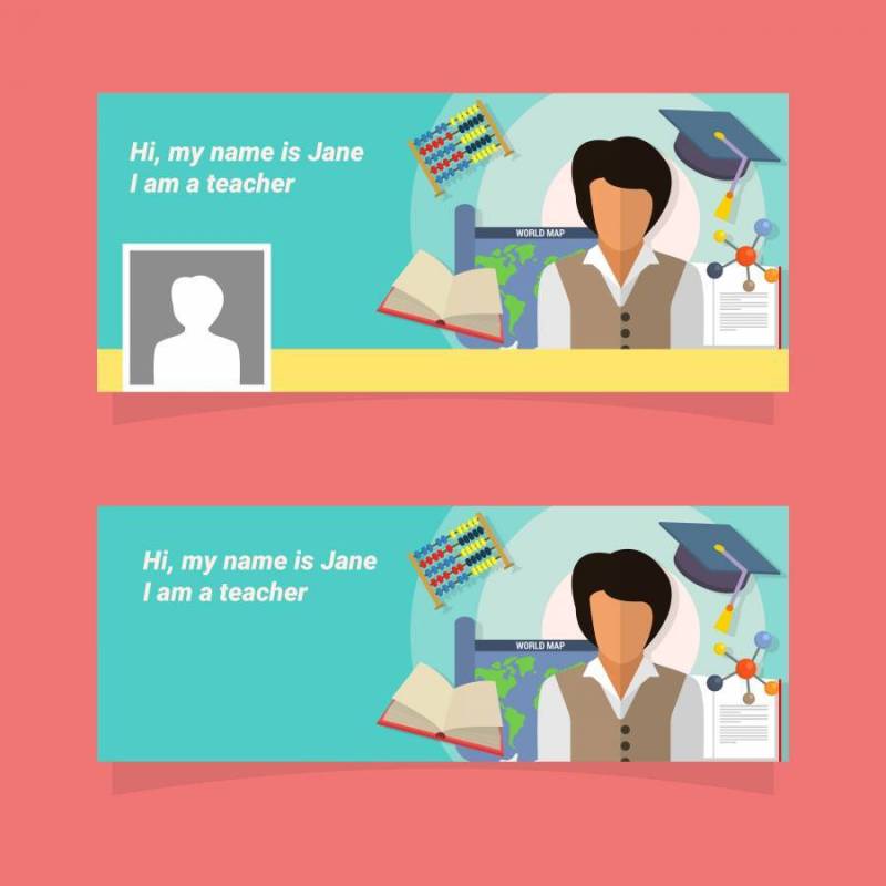 老师Facebook封面矢量模板