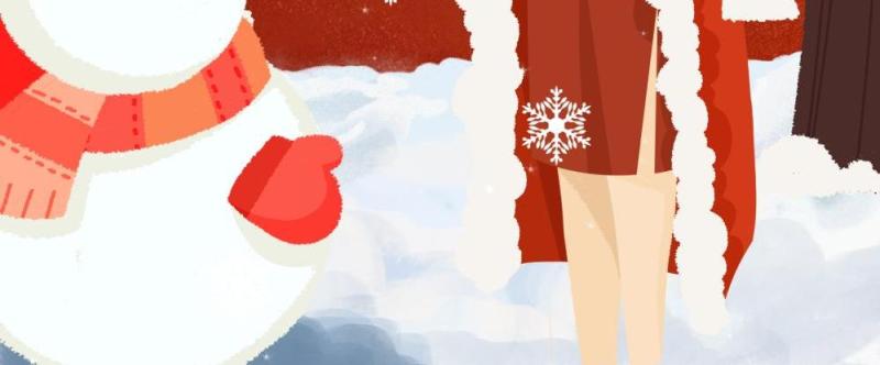 中国传统文化二十四节气冬至插画海报背景配图PSD竖版素材19
