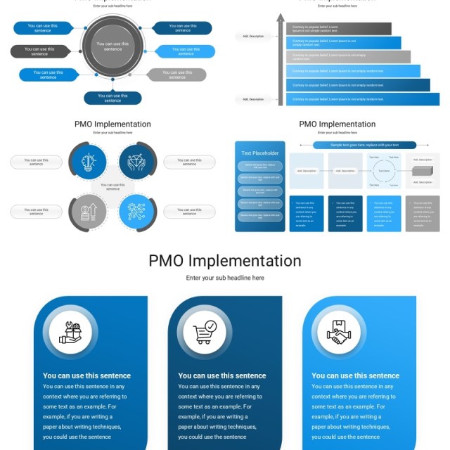 项目管理办公实施信息图PPT模板PMO Implementation