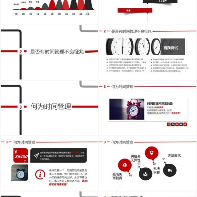 简约商务风企业时间管理培训PPT模板