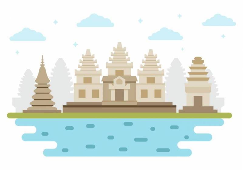  柬埔寨地标矢量
