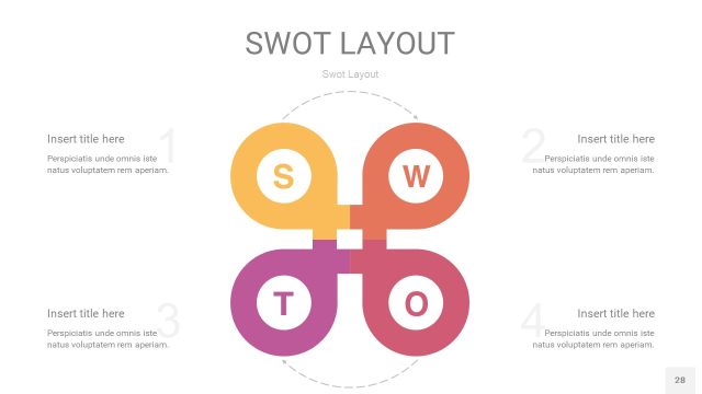 粉黄色SWOT图表PPT28