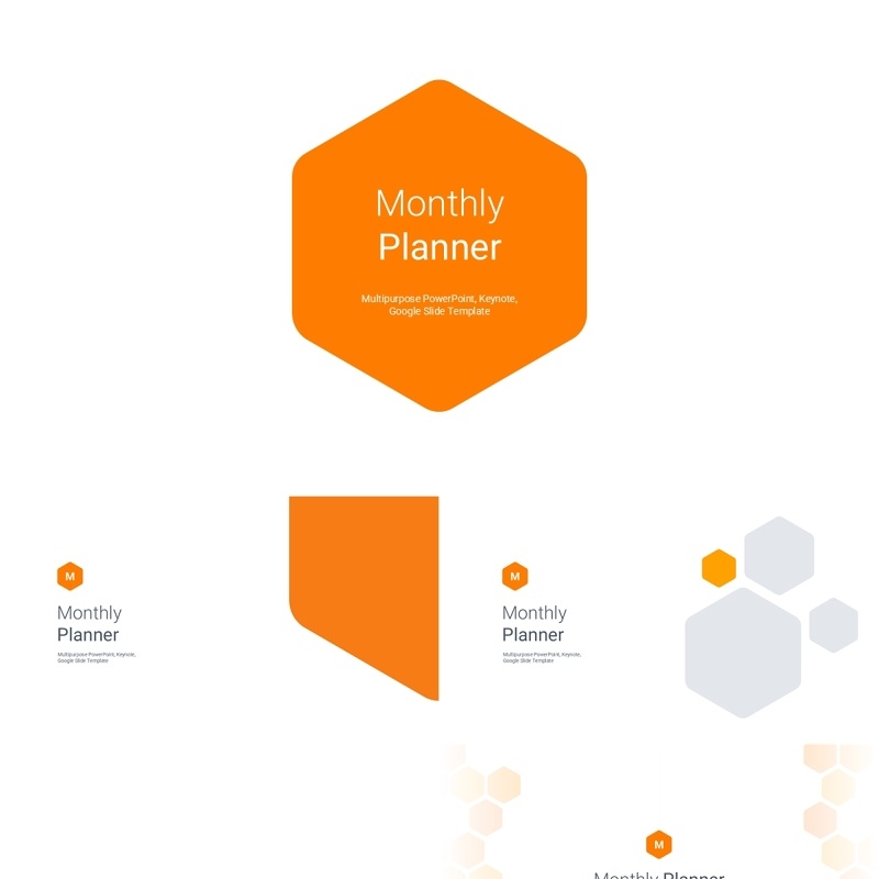 黄色月度计划规划工作汇报PPT动态模板可插图Monthly Planner animation