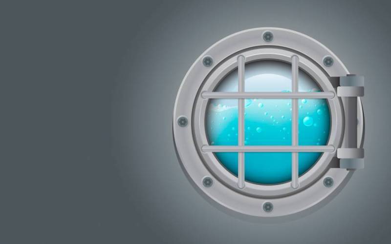 水下载体的潜艇金属边舷窗