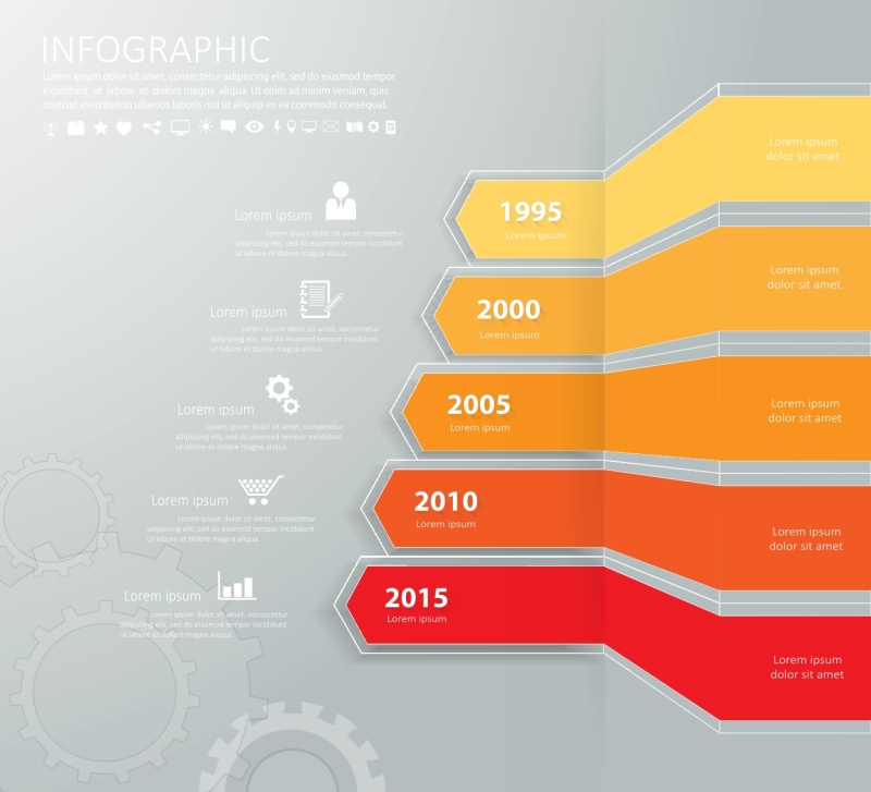 工作流布局横幅图Web设计信息图集26