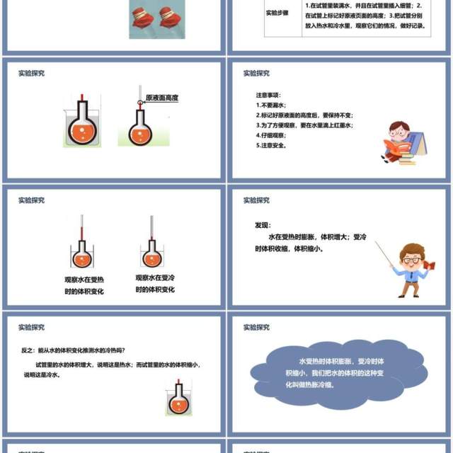 教科版五年级科学下册液体的热胀冷缩课件PPT模板