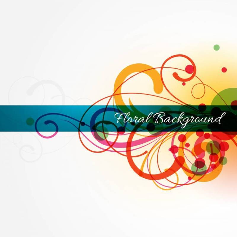 抽象多彩花卉背景
