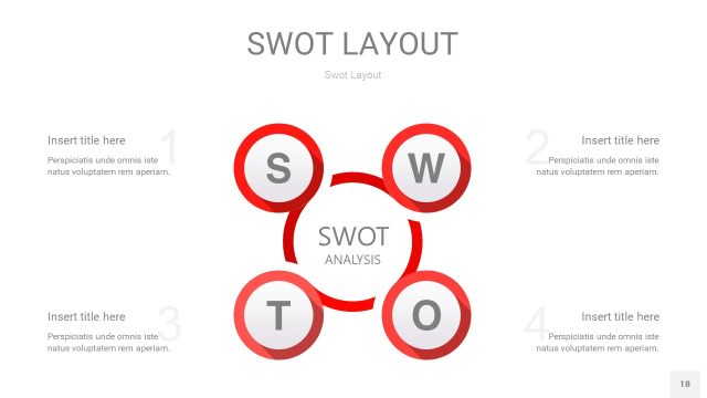 红色SWOT图表PPT18 红色SWOT图表PPT18