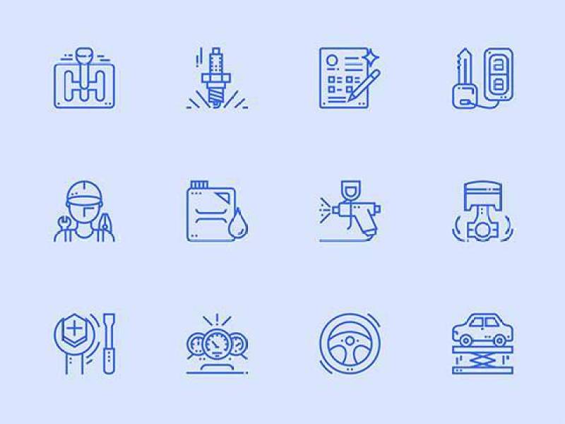 30 枚汽车服务图标