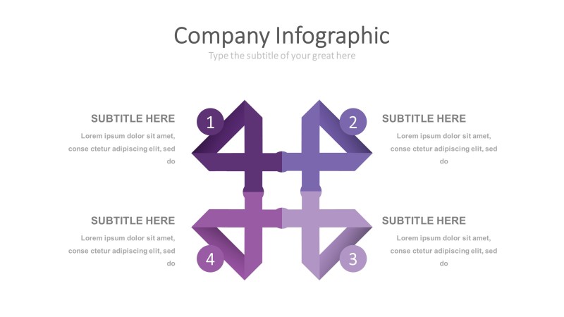 紫色思维箭头PPT信息可视化图表33