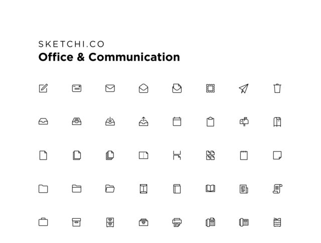 96个图标非常适合商业，电子邮件，分析等等！办公室和通信图标