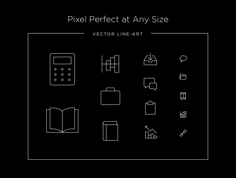96个图标非常适合商业，电子邮件，分析等等！办公室和通信图标
