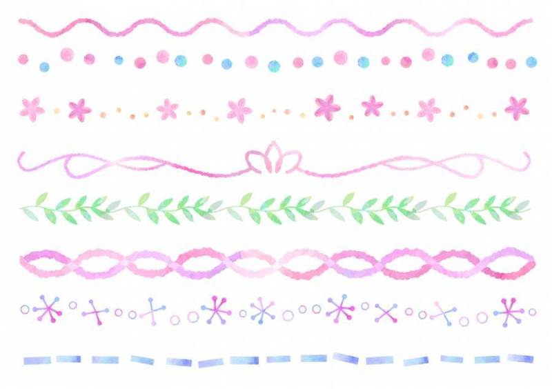 水彩材料008线集