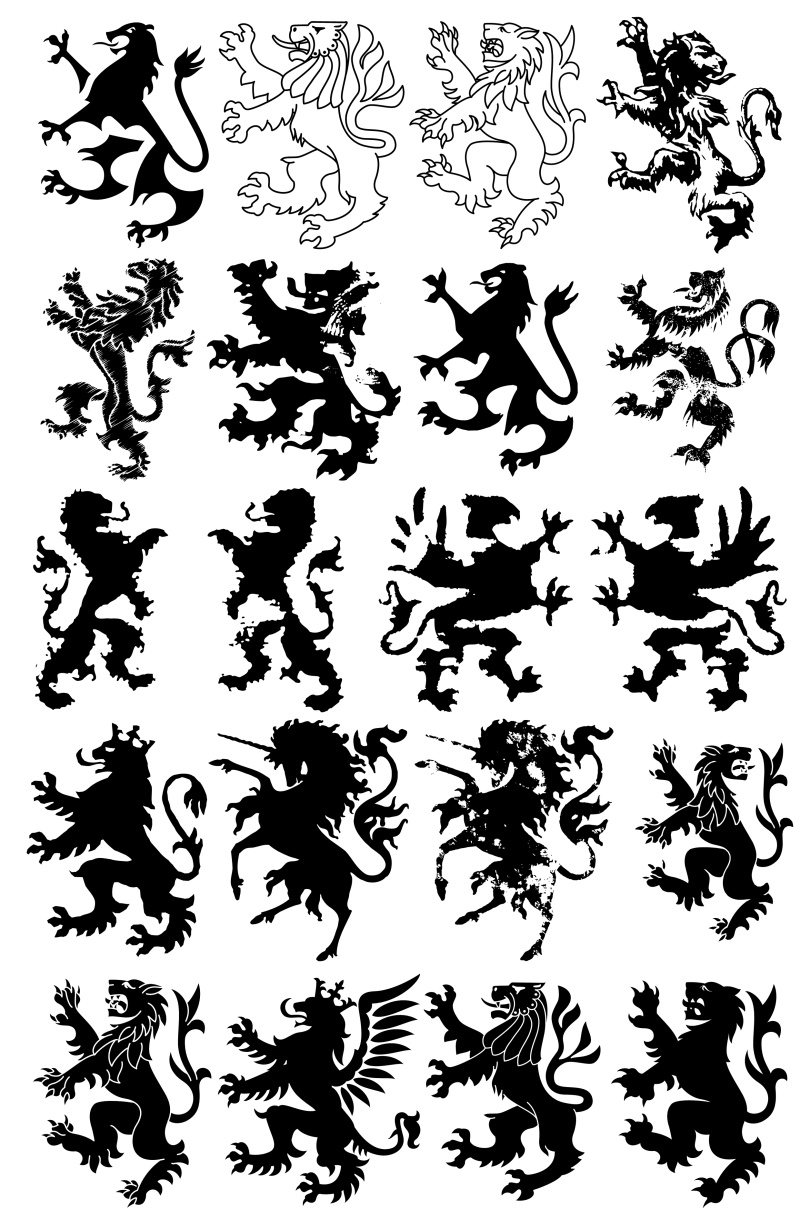 纹章轮廓与书法元素25