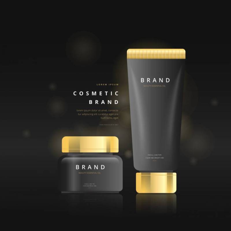 精油销售广告模板在黑暗的背景中