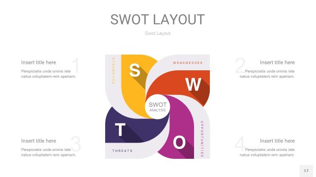 彩色SWOT图表PPT17 彩色SWOT图表PPT17