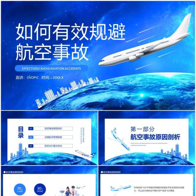 如何有效规避航空事故动态PPT模板 如何有效规避航空事故动态PPT模板
