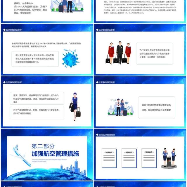 如何有效规避航空事故动态PPT模板 如何有效规避航空事故动态PPT模板