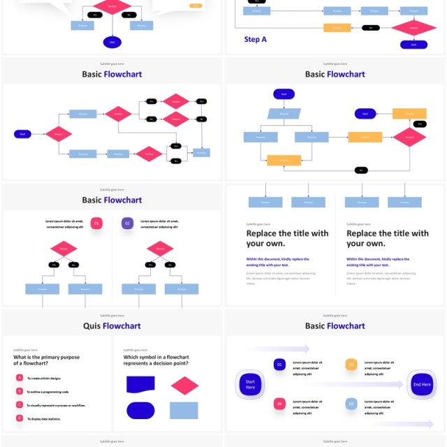 流程图架构图PPT图表素材Flowchart Infographic