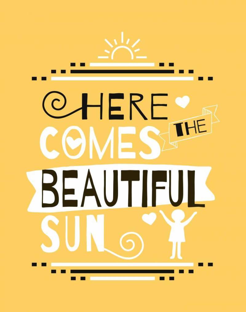 美丽的太阳墙艺术海报