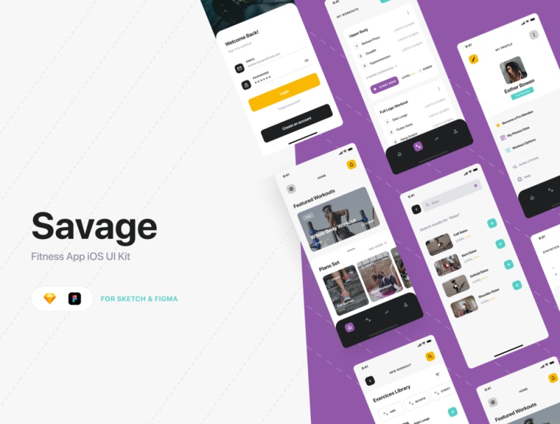 健身配套应用UI套件,野蛮的iOS UI工具包 健身配套应用UI套件,野蛮的iOS UI工具包