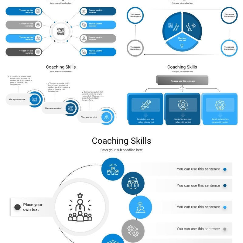 辅导指导能力技巧信息图PPT模板素材Coaching Skills