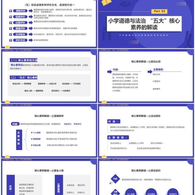 紫色简约道德与法治新课标解读PPT模板 紫色简约道德与法治新课标解读PPT模板