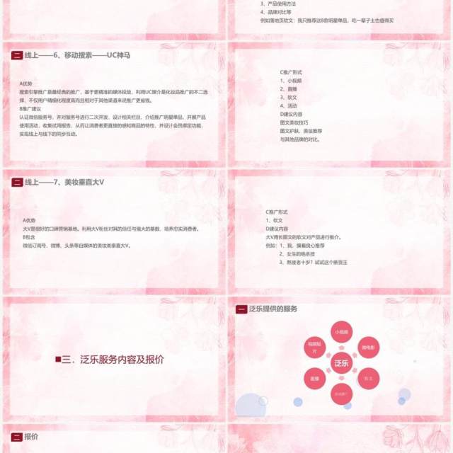 粉色网络营销线上线下精准投放PPT模板 粉色网络营销线上线下精准投放PPT模板