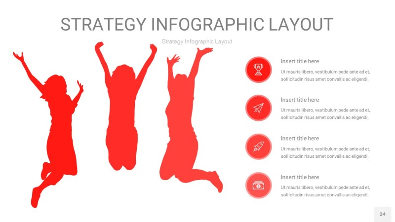 红色战略计划统筹PPT信息图34
