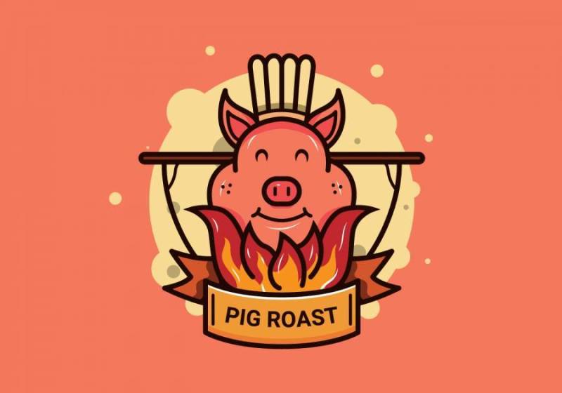猪烤矢量