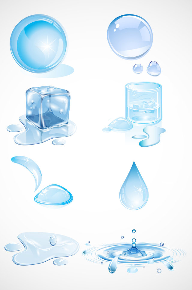 水滴水矢量图形水纹素材 水滴水矢量图形水纹素材