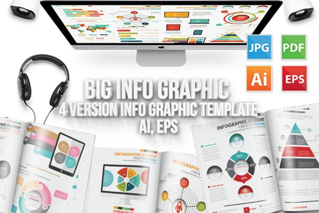 大信息图形元素设计4版Big Info Graphic Elements Design 4 Version 大信息图形元素设计4版Big Info Graphic Elements Design 4 Version