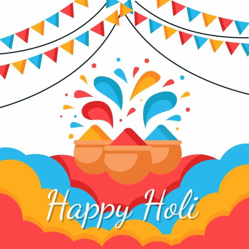 颜色矢量快乐洒红节