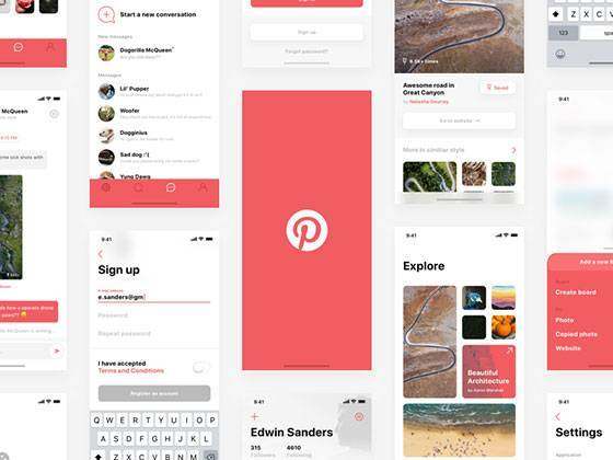 Pinterest iPhone X 概念设计 Pinterest iPhone X 概念设计