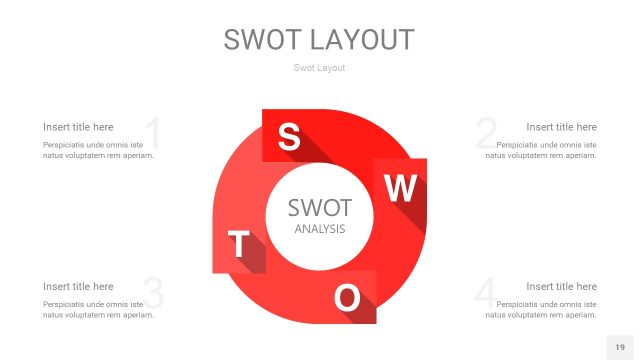 红色SWOT图表PPT19