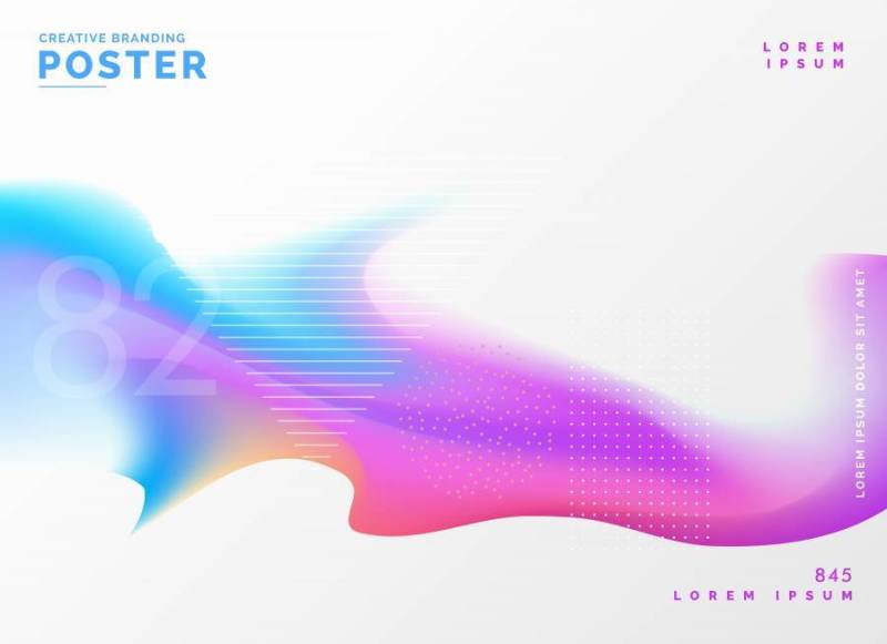 流体颜色海报设计模板背景