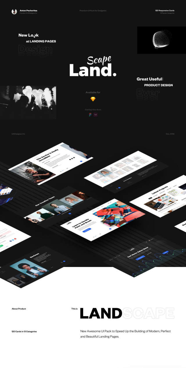 UI Pack由120张完美的卡组成,用于构建现代和美丽的登陆页面,Landscape UI Pack UI Pack由120张完美的卡组成,用于构建现代和美丽的登陆页面,Landscape UI Pack
