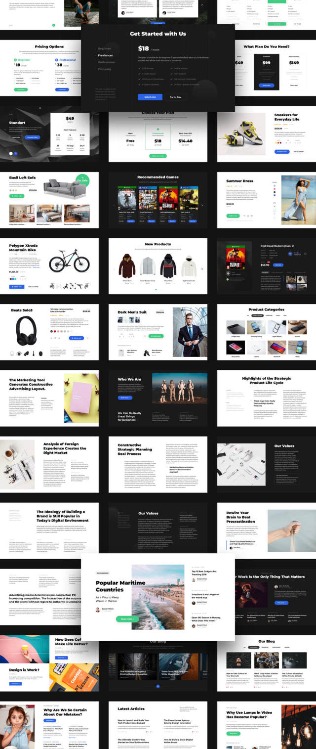 UI Pack由120张完美的卡组成,用于构建现代和美丽的登陆页面,Landscape UI Pack UI Pack由120张完美的卡组成,用于构建现代和美丽的登陆页面,Landscape UI Pack