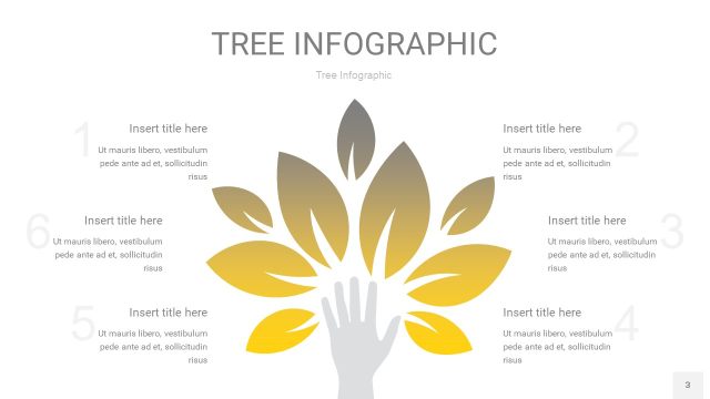 灰黄色树状图PPT图表3
