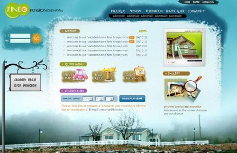 旅游网站模板PSD分层(07)