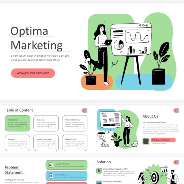 人物插画最佳市场营销信息图PPT模板optima marketing MultiColor 3 Light 人物插画最佳市场营销信息图PPT模板optima marketing MultiColor 3 Light