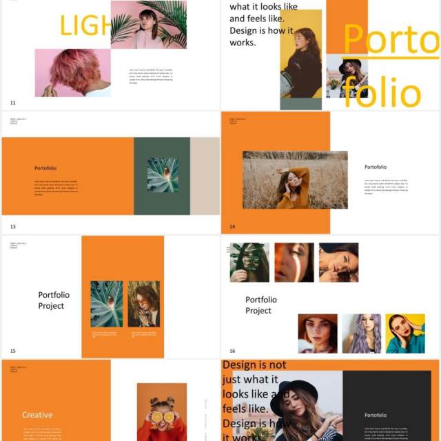 创意作品展示PPT模板HONEY - Creative Powerpoint Fashion