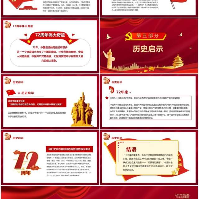 盛世华诞七十二周年庆典ppt模板 盛世华诞七十二周年庆典ppt模板