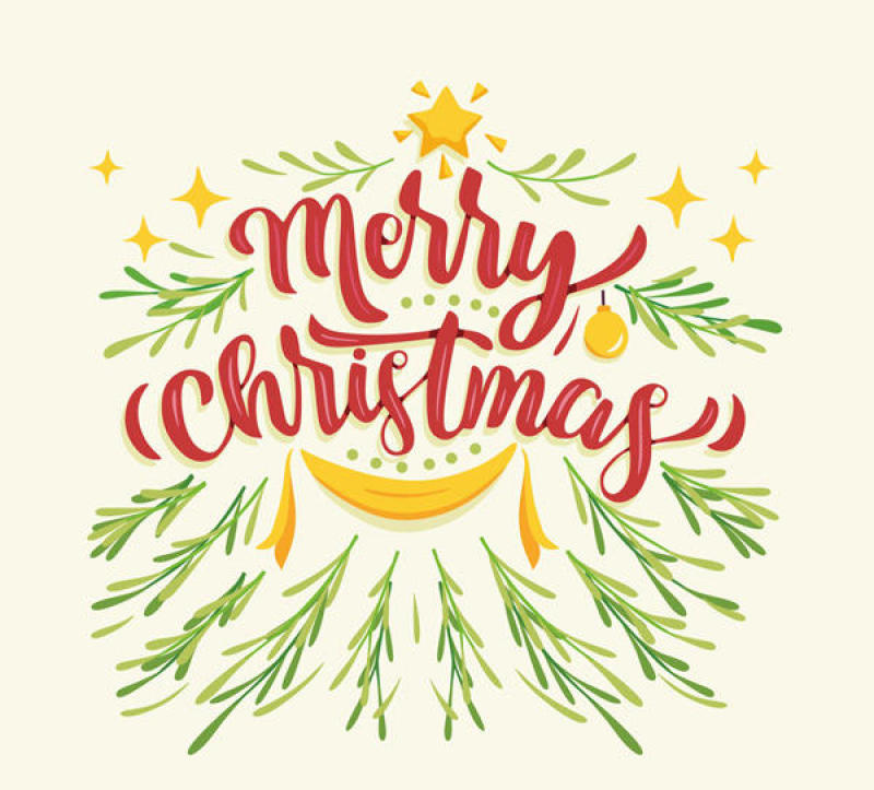 圣诞快乐艺术字