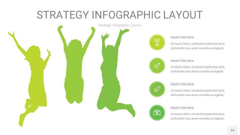 嫩绿色战略计划统筹PPT信息图34