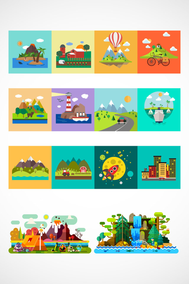 风景矢量图 风景矢量图
