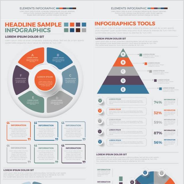 数据信息图形设计元素素材Data Infographics Design