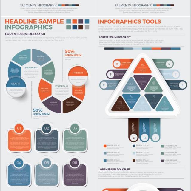 数据信息图形设计元素素材Data Infographics Design