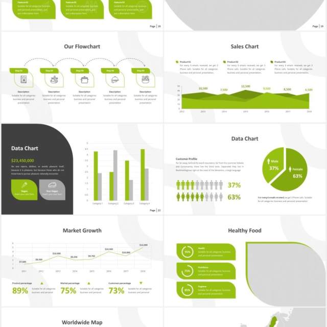 绿色健康食品图片排版设计PPT模板Organik - Healthy Powerpoint Template 绿色健康食品图片排版设计PPT模板Organik - Healthy Powerpoint Template